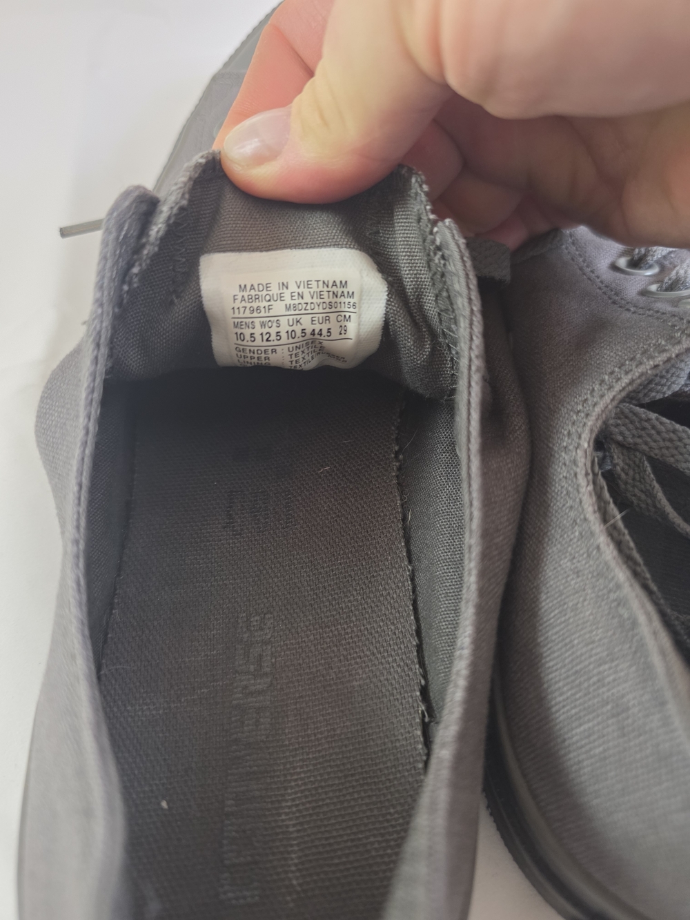 Converse All Stars Men's Low-Top Canvas Sneakers in Gray - Picture 6 of 8